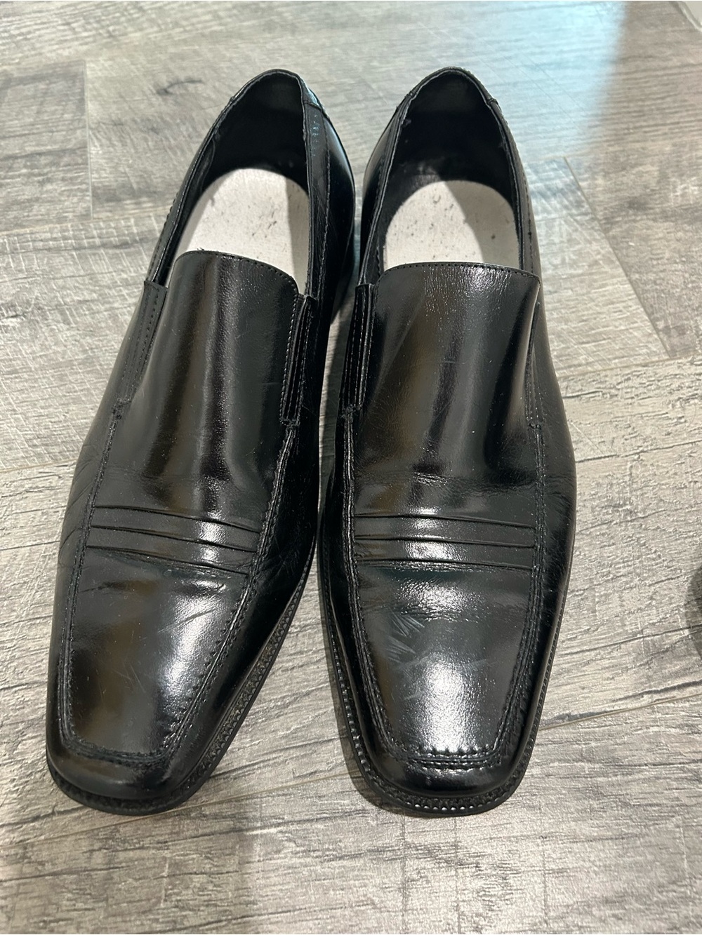 Stacy Adam’s Classic Black Leather Slip-On Dress Shoes for Men